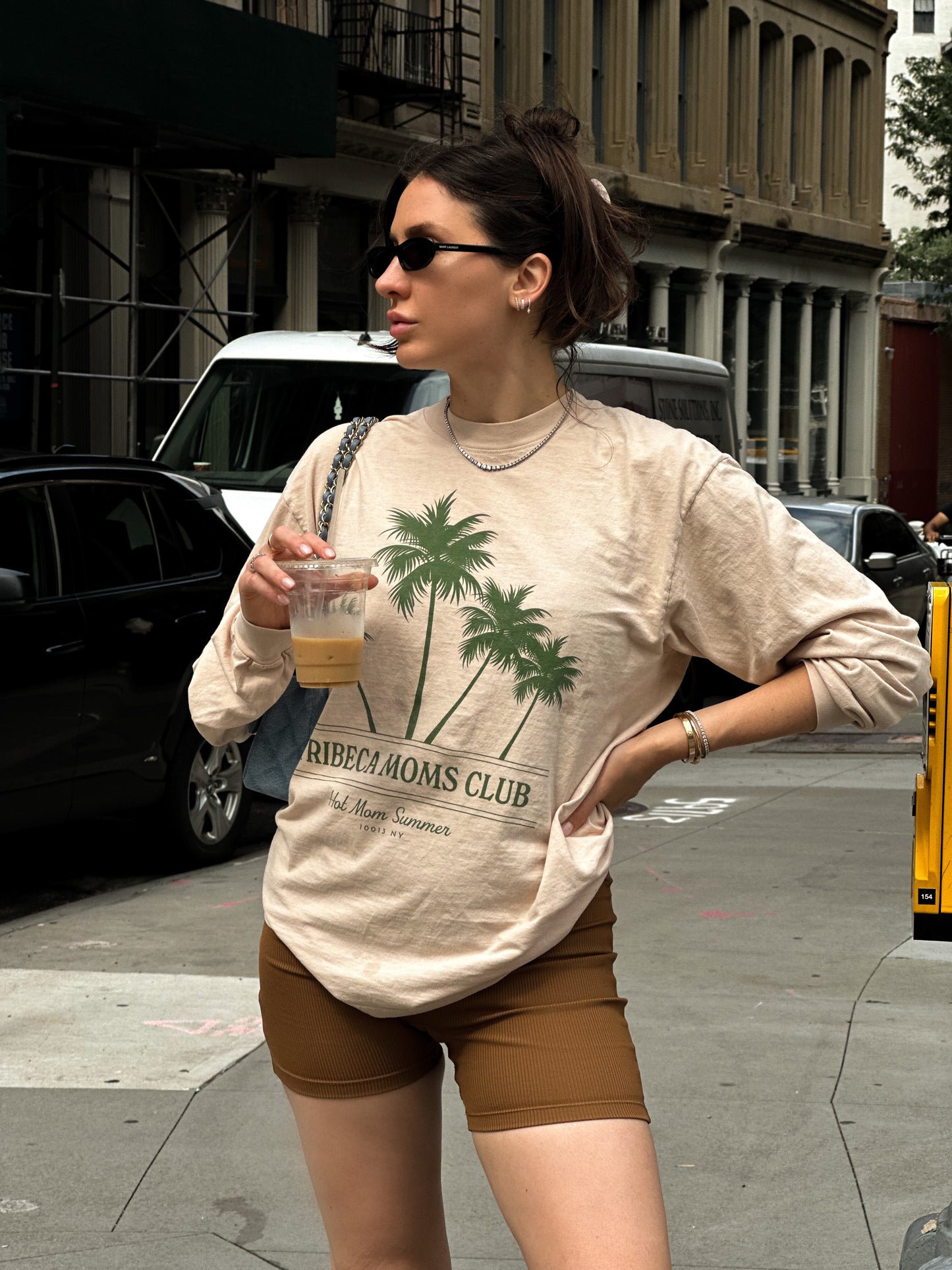 Beige Tribeca Moms Club Summer Shirt